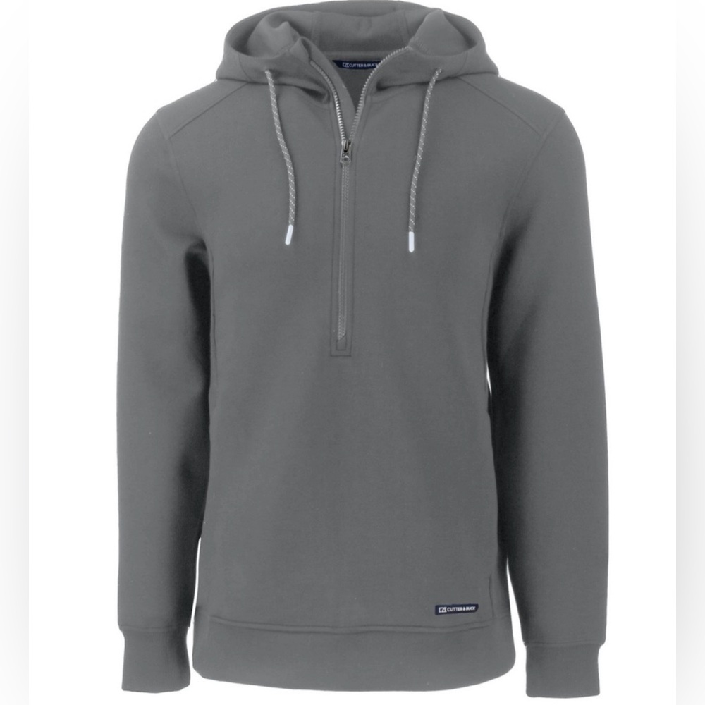 Cutter & Buck ROAM Eco Half Zip Recycled Men Hooded Pullover Sz M